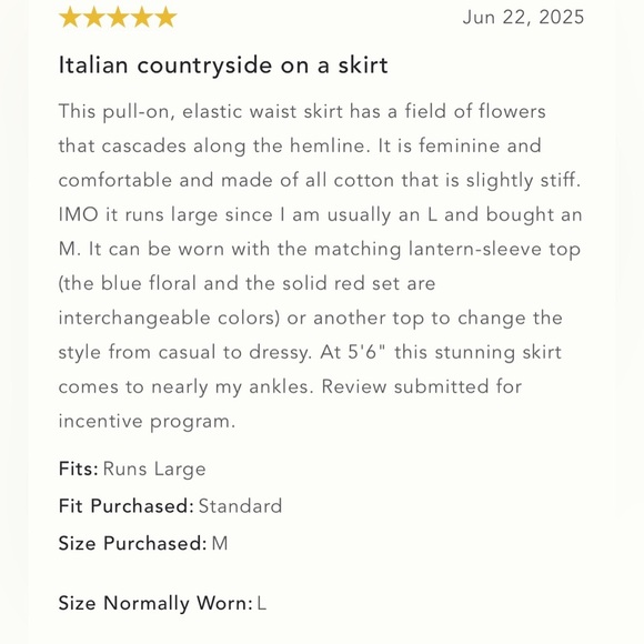 NWT Size L - Anthropologie 100% Cotton pull-on circle skirt (NWT US$ 138) - Picture 15 of 16